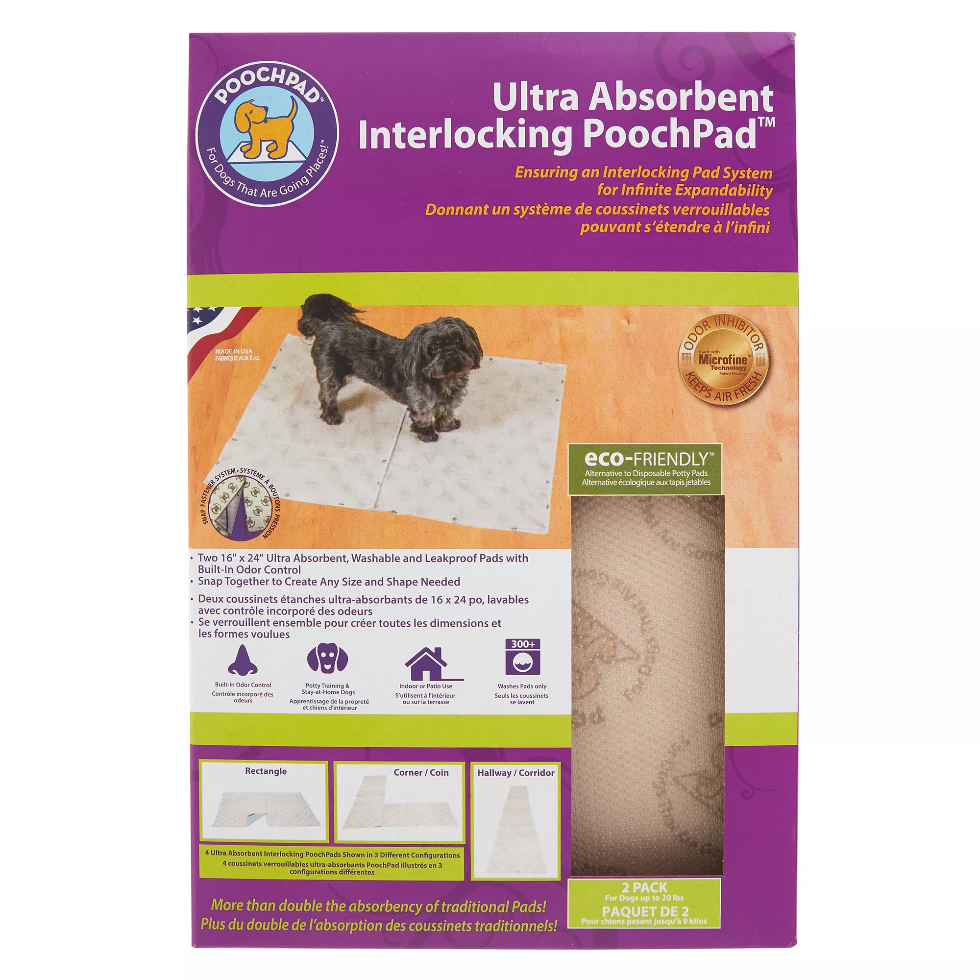 PoochPad&trade; Ultra Absorbent Interlocking Pads - 2 Pack