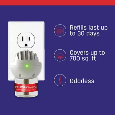 Product Feliway® MultiCat Calming Diffuser - Anxiety/Stress Relief for Cats - 2x 48mL 30 Day Refill