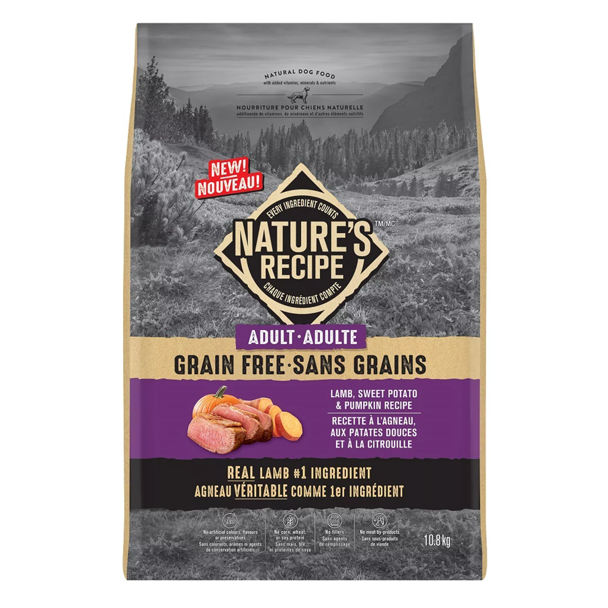 Nature's Recipe Grain Free Adult Dog Food - Sweet Potato and Pumpkin