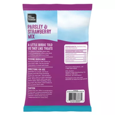 Product All Living Things® Parsley & Strawberry Mix Bird Treat