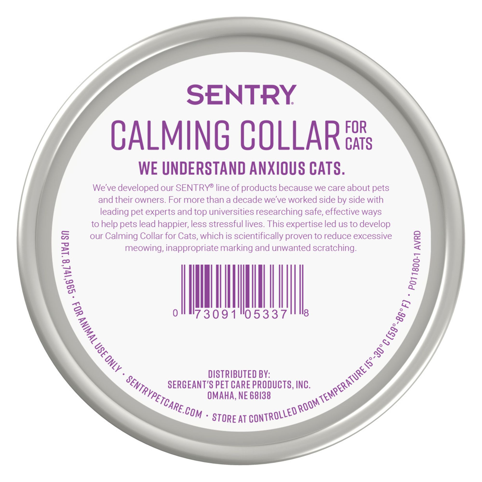 sentry calming collar ingredients