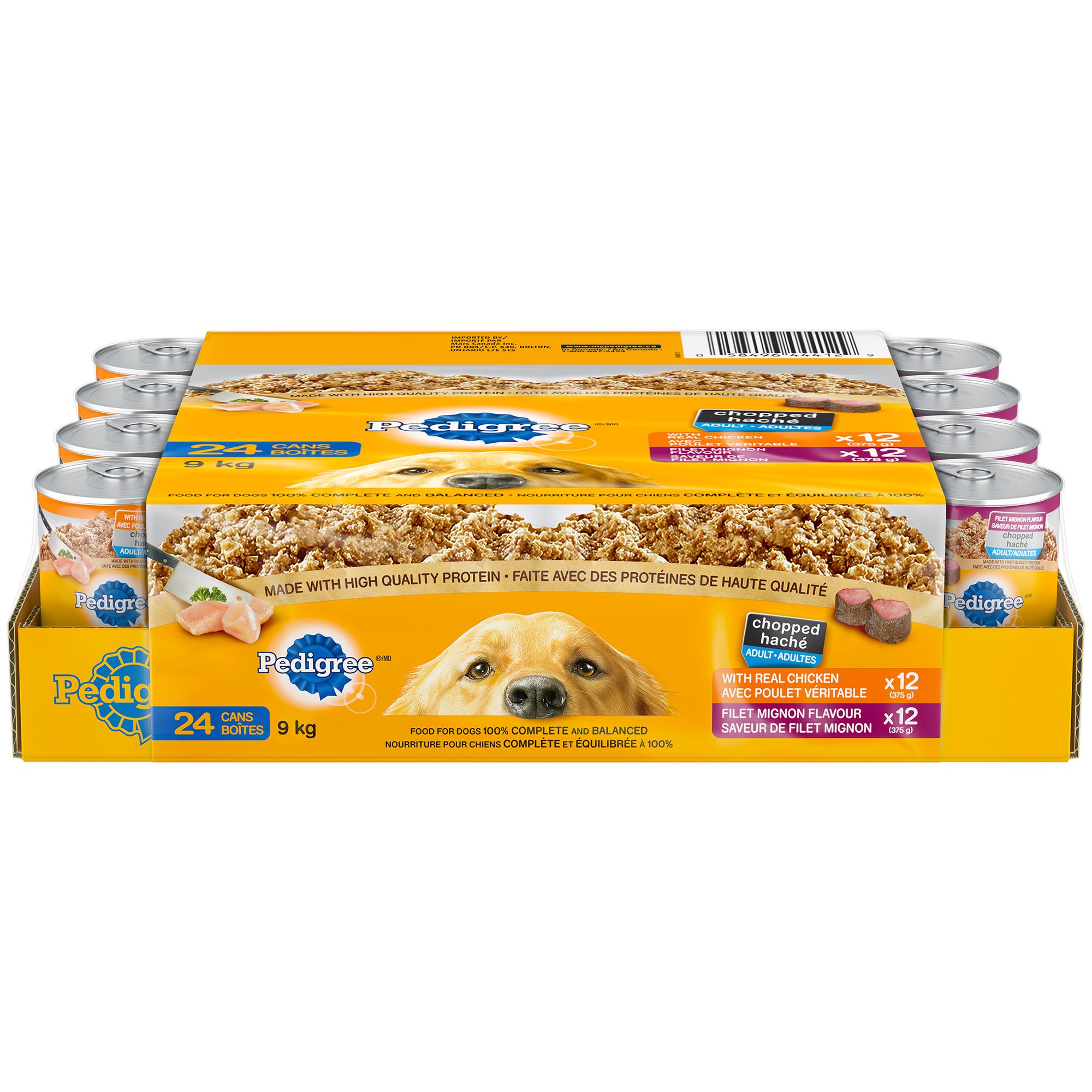 value case pack of wet dog food