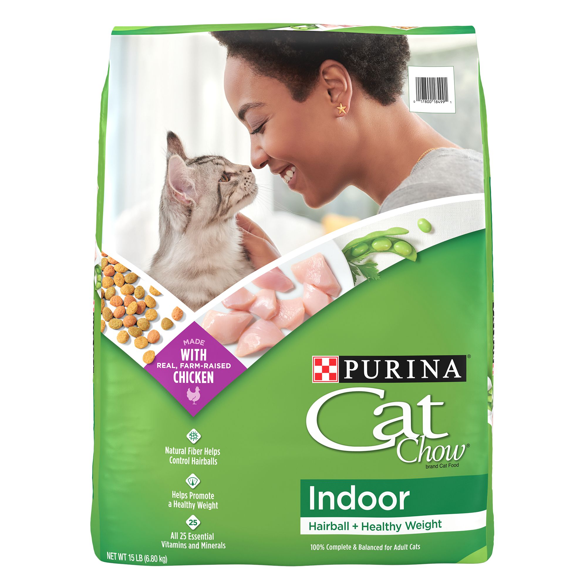 Purina Cat Chow Indoor Adult Cat Dry Food Chicken Natural Real Meat