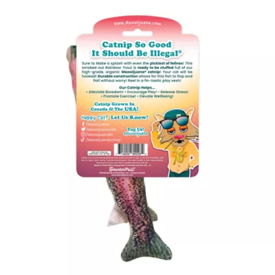 Product Meowijuana® Get Smoked Rainbow Trout Refillable Cat Toy - Catnip