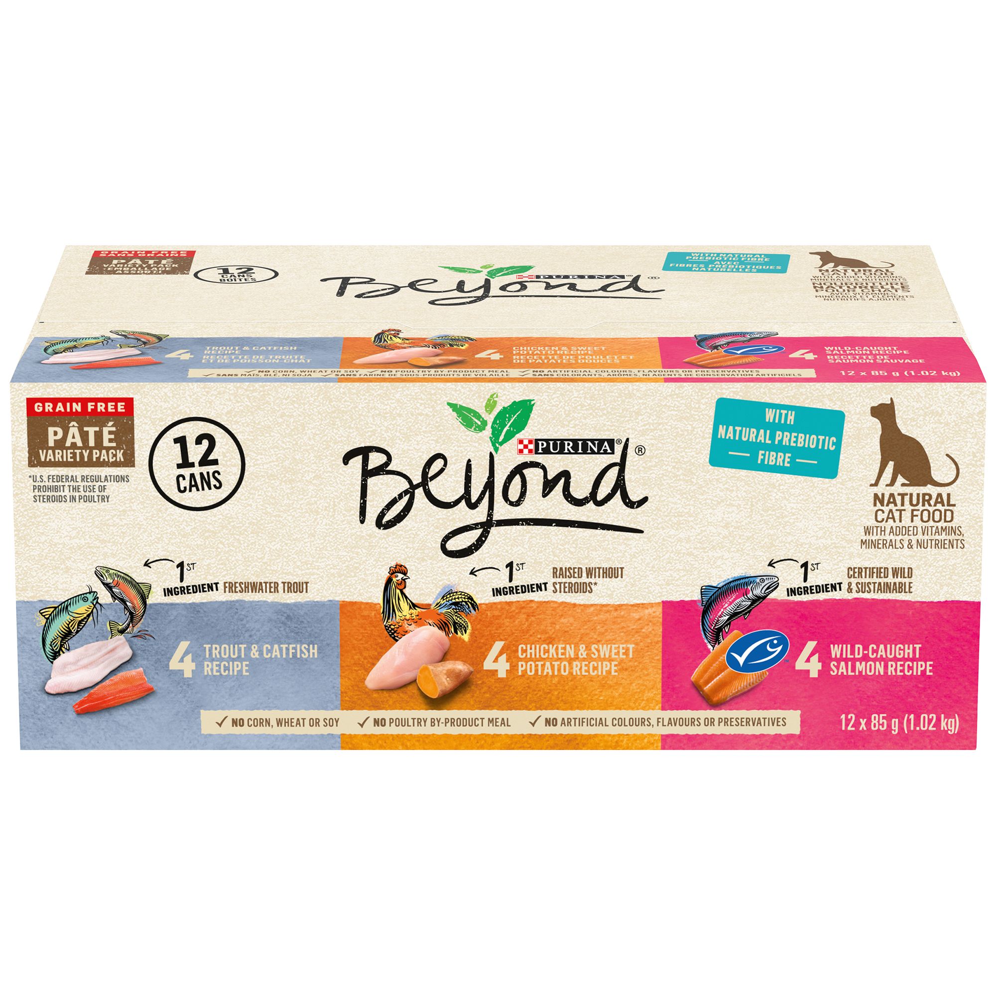 Purina Beyond Grain Free Pate Adult Cat Food 3 Flavours