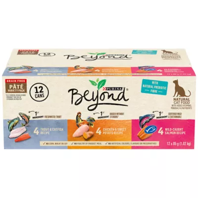 Purina Beyond Grain Free Pate Adult Cat Food 3 Flavours Variety Pack