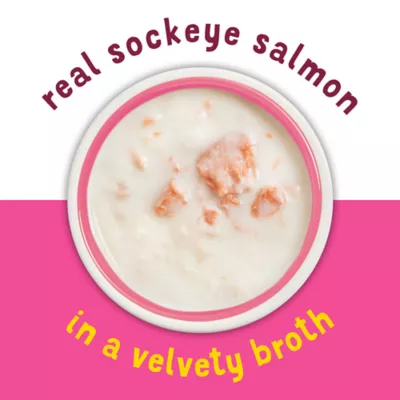 Product Purina® Friskies® Lil' Soups™ in a Velvety Chicken Broth Cat Treat - with Sockeye Salmon