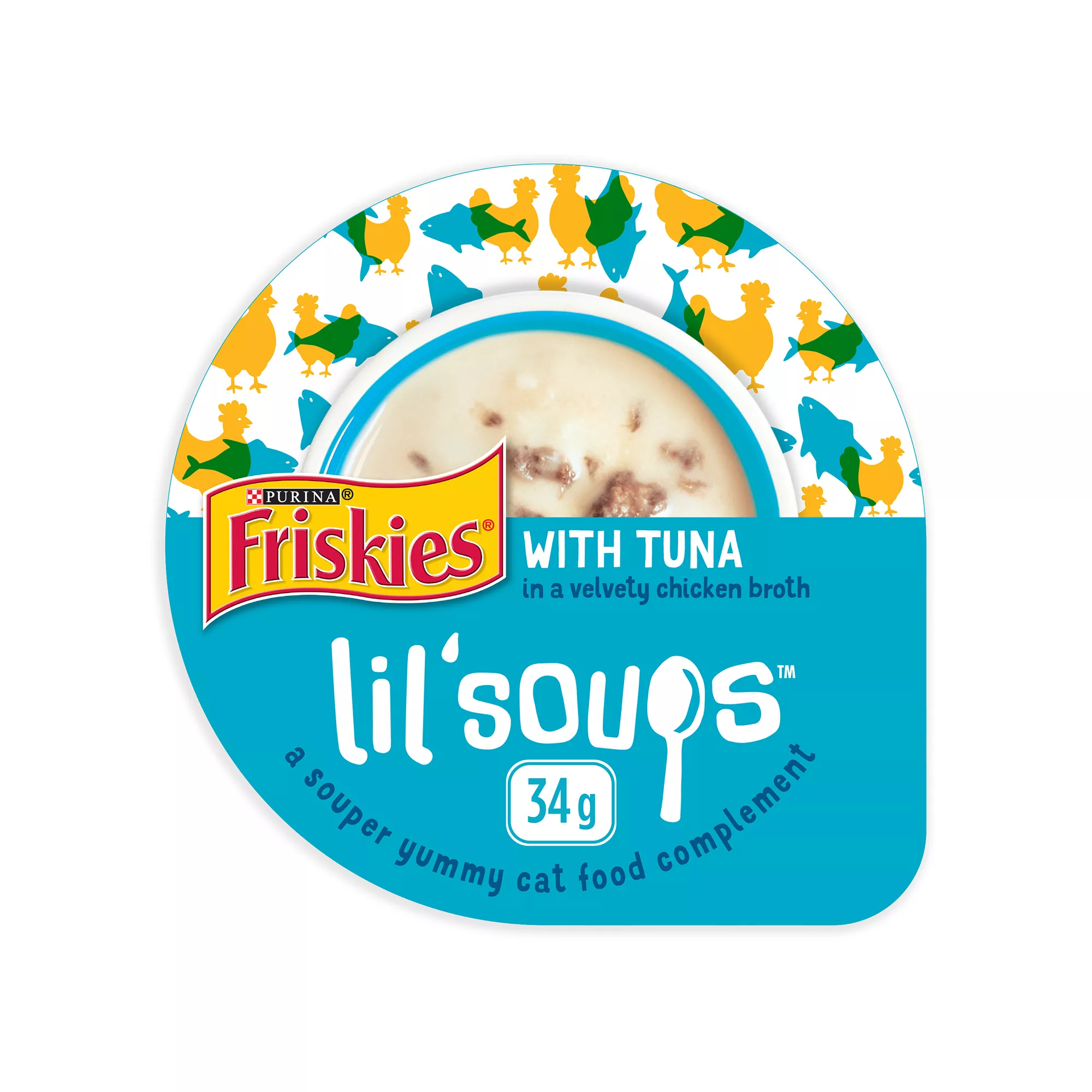 Purina® Friskies® Lil' Soups&trade; in a Velvety Chicken Broth Cat Treat - withTuna