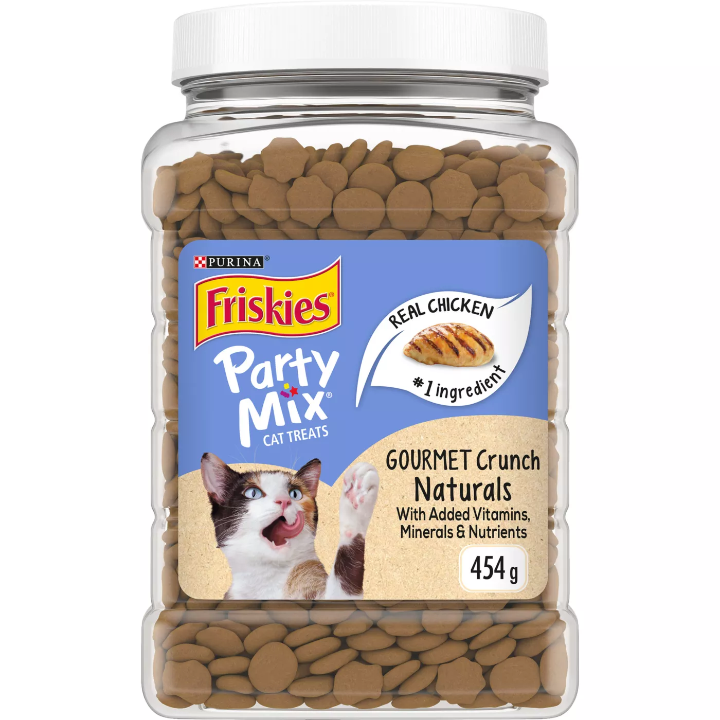 Purina Friskies Party Mix Gourmet Crunch Cat Treat Chicken