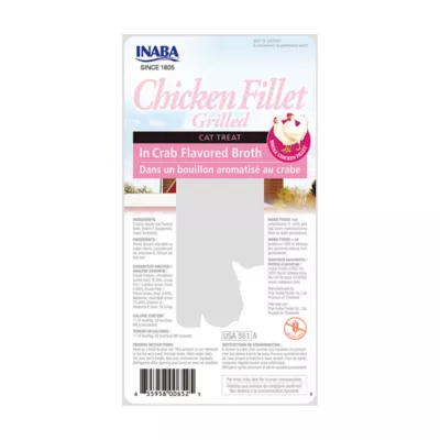 Product Inaba Grilled Fillet Lickable Cat Treat - Chicken in Crab Flavored Broth