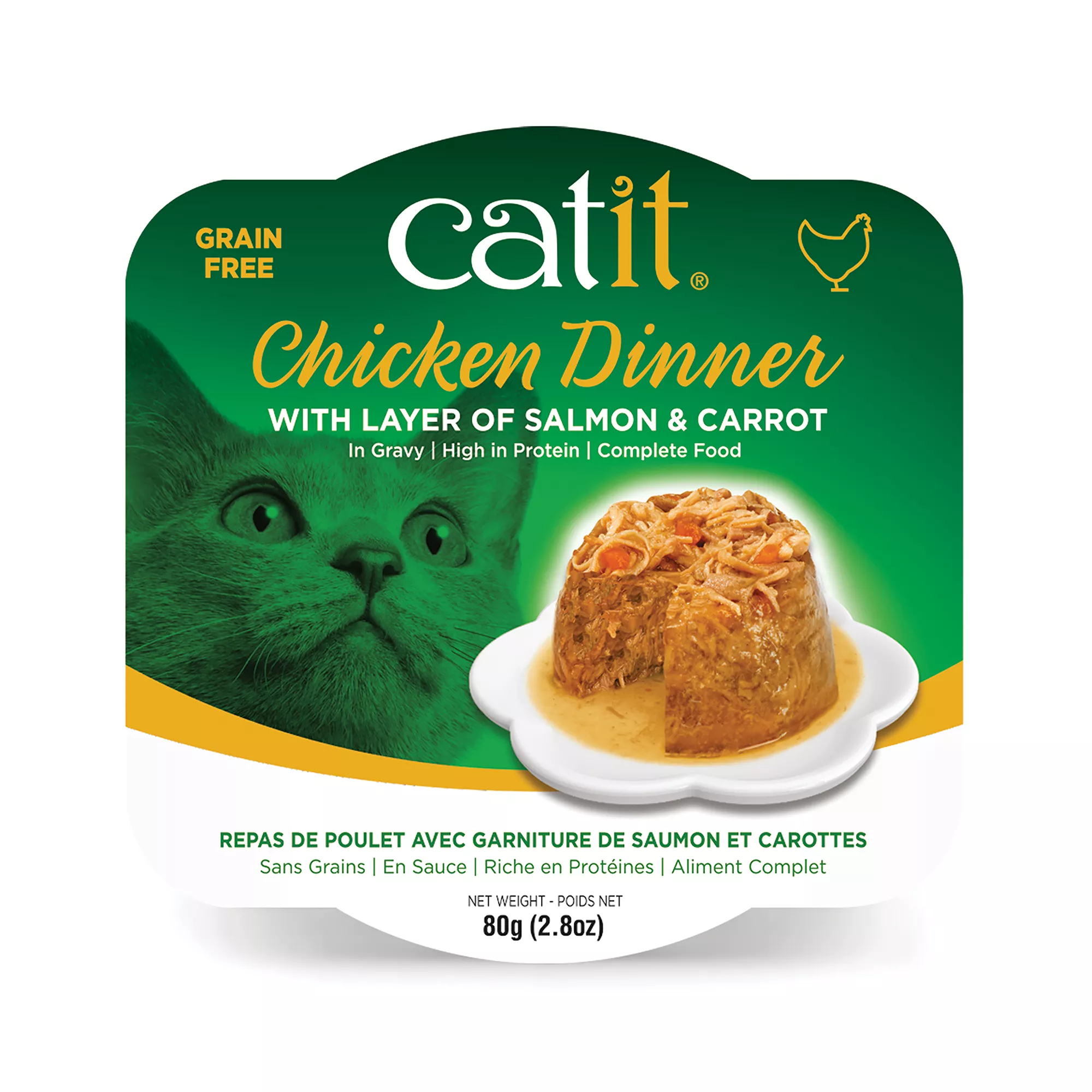 Catit® Chicken Dinner Adult Cat Food with Salmon and Carrot in Gravy