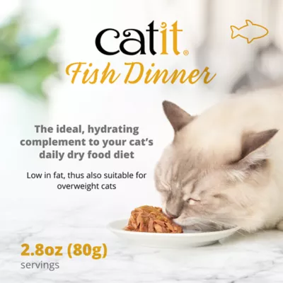 Product Catit® Fish Dinner Adult Cat Food with Salmon and Green Beans in Gravy, Low Fat