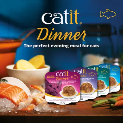 Catit® Fish Dinner Adult Cat Food with Salmon and Green Beans in Gravy, Low Fat - Image 7