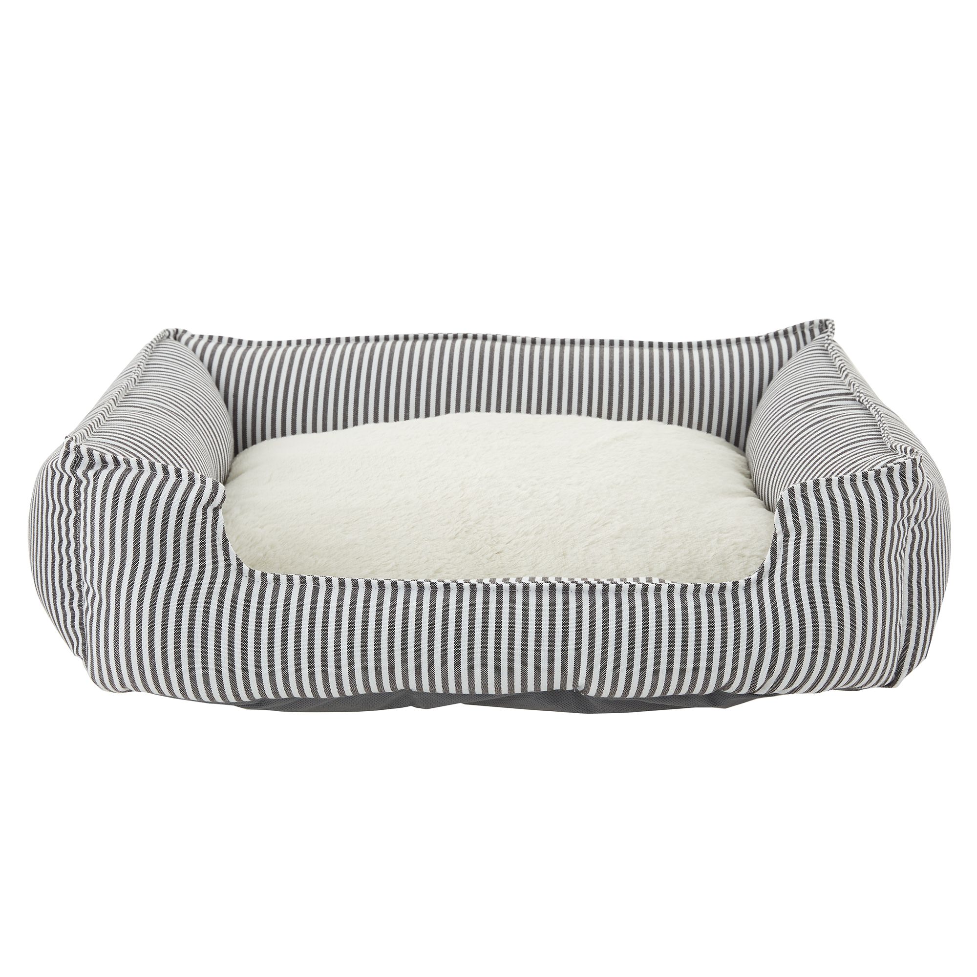 black and grey dog bed