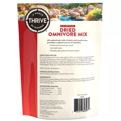 Product Thrive Dried Omnivore Mix Reptile Food - Natural