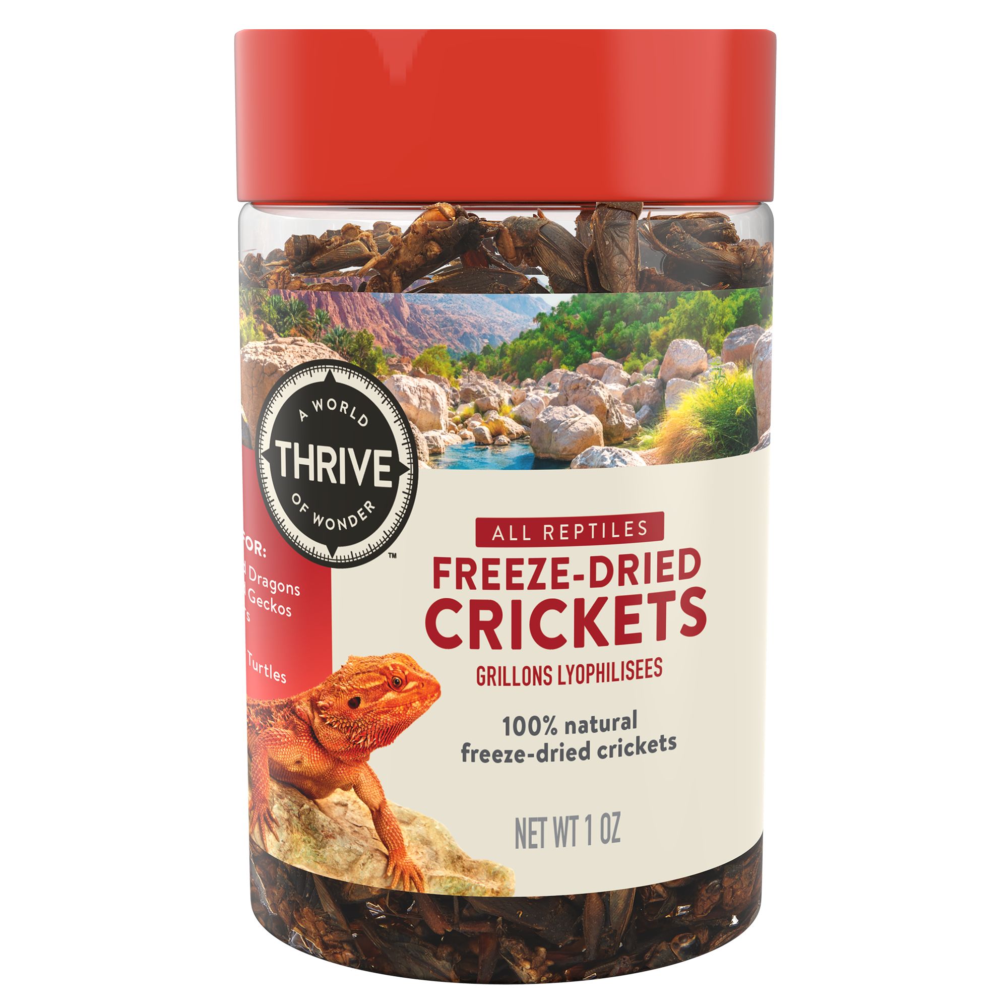 Thrive Freeze Dried Crickets Reptile Food & Treat Natural reptile