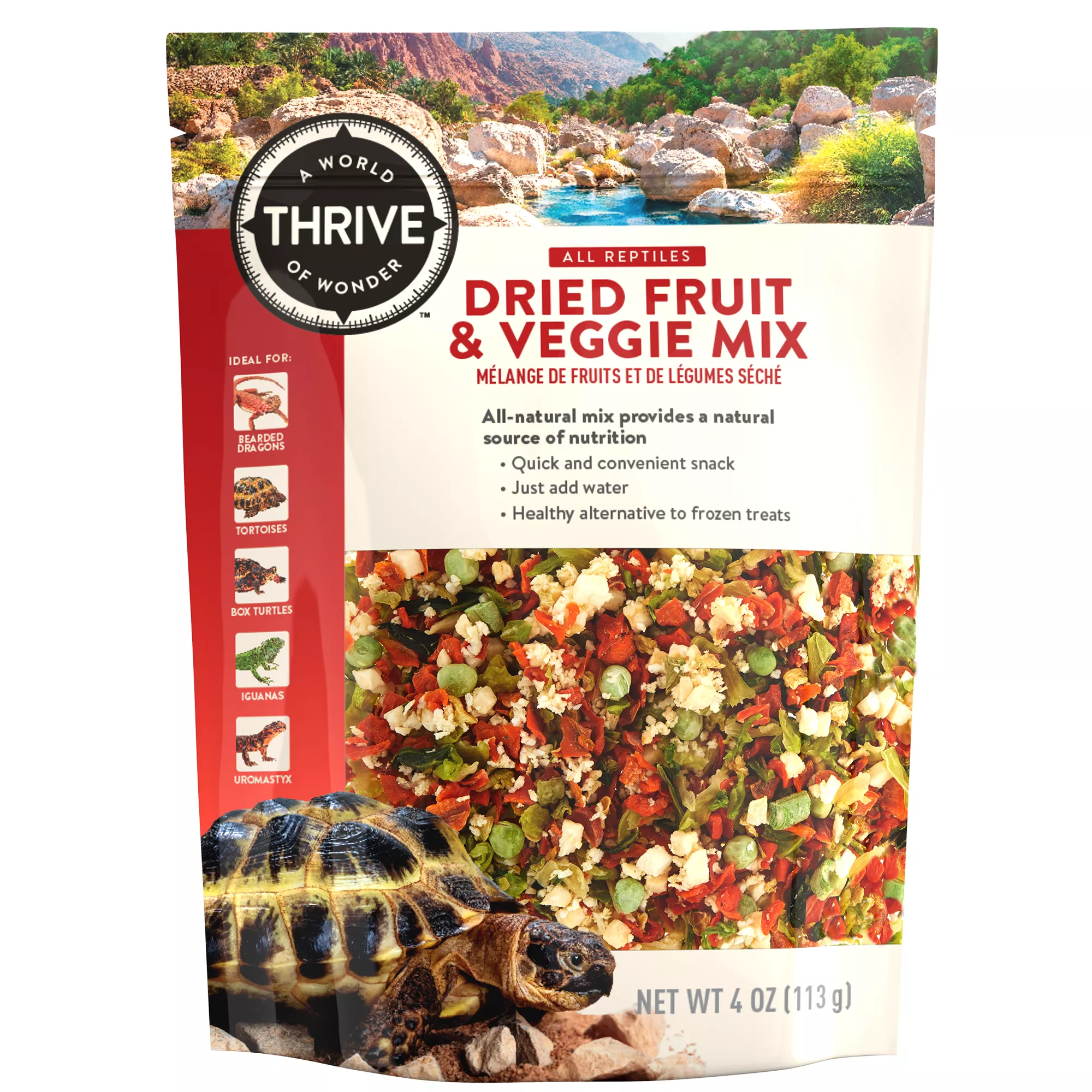 Thrive Dried Fruit & Veggie Mix Reptile Food Snack