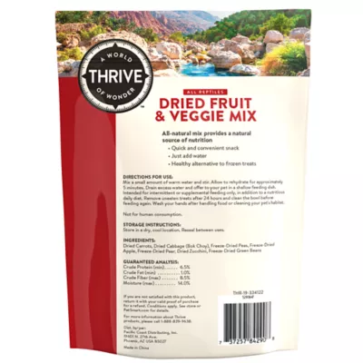 Product Thrive Dried Fruit & Veggie Mix Reptile Food Snack