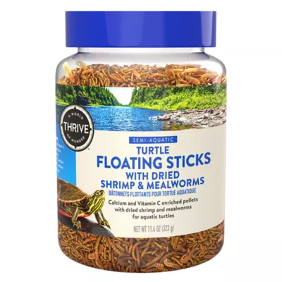 Product Thrive Floating Sticks with Dried Shrimp & Mealworms Turtle Food