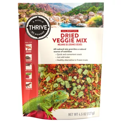 Product Thrive Dried Veggie Mix Reptile Treat - Natural