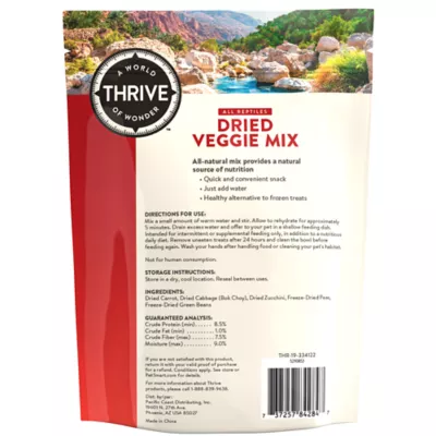 Product Thrive Dried Veggie Mix Reptile Treat - Natural