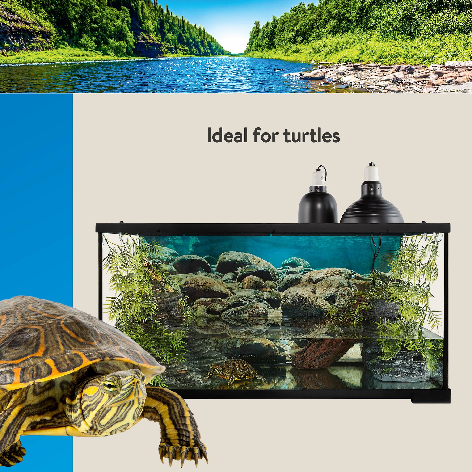 Thrive Semi-Aquatic Turtle Tank Vine - Climbing Terrarium Decor - thumbnail 5