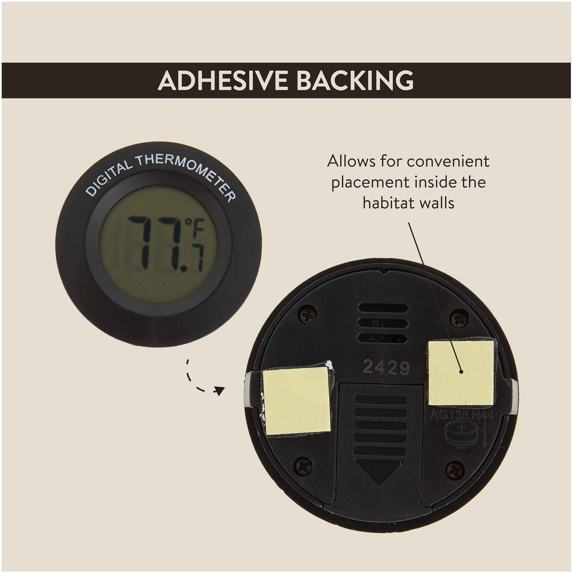 Thrive Reptile Digital Thermometer - Terrarium Temperature Gauge - thumbnail 3