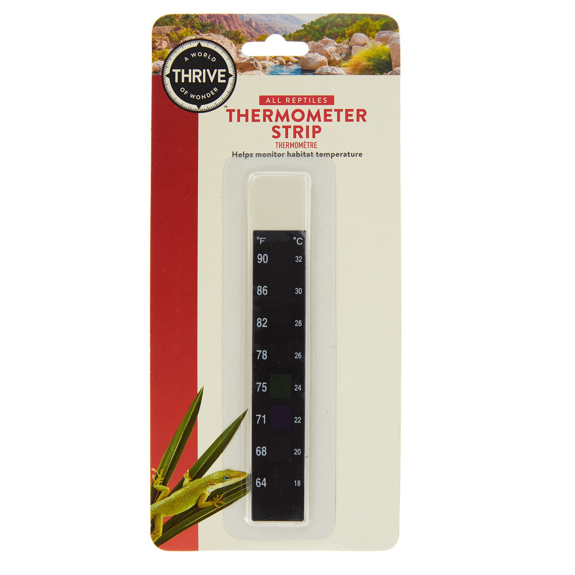 Thrive Reptile Thermometer Strip reptile Humidity & Temperature