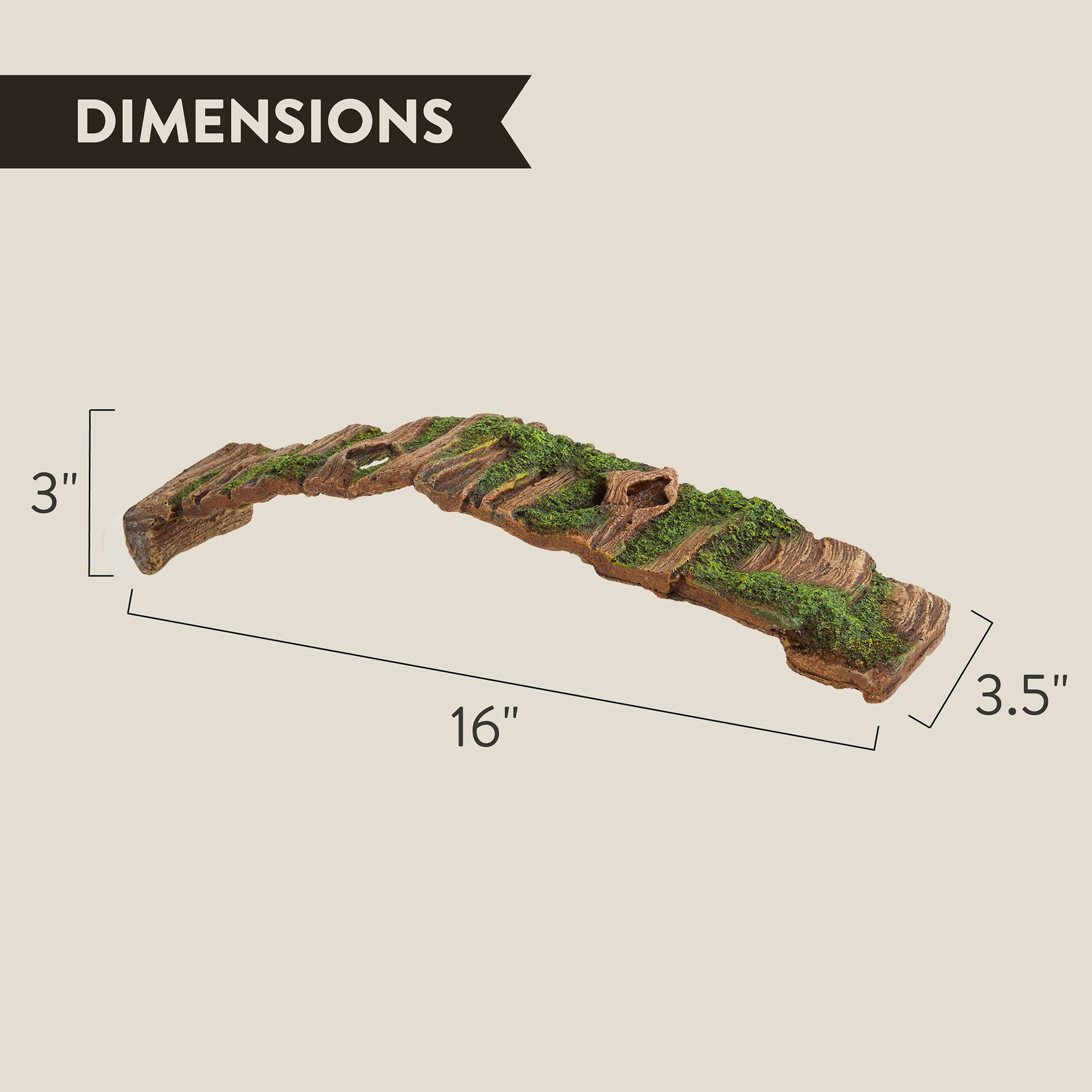 Thrive Hollow Wood Reptile Ramp - Climbing Terrarium Decor - thumbnail 2