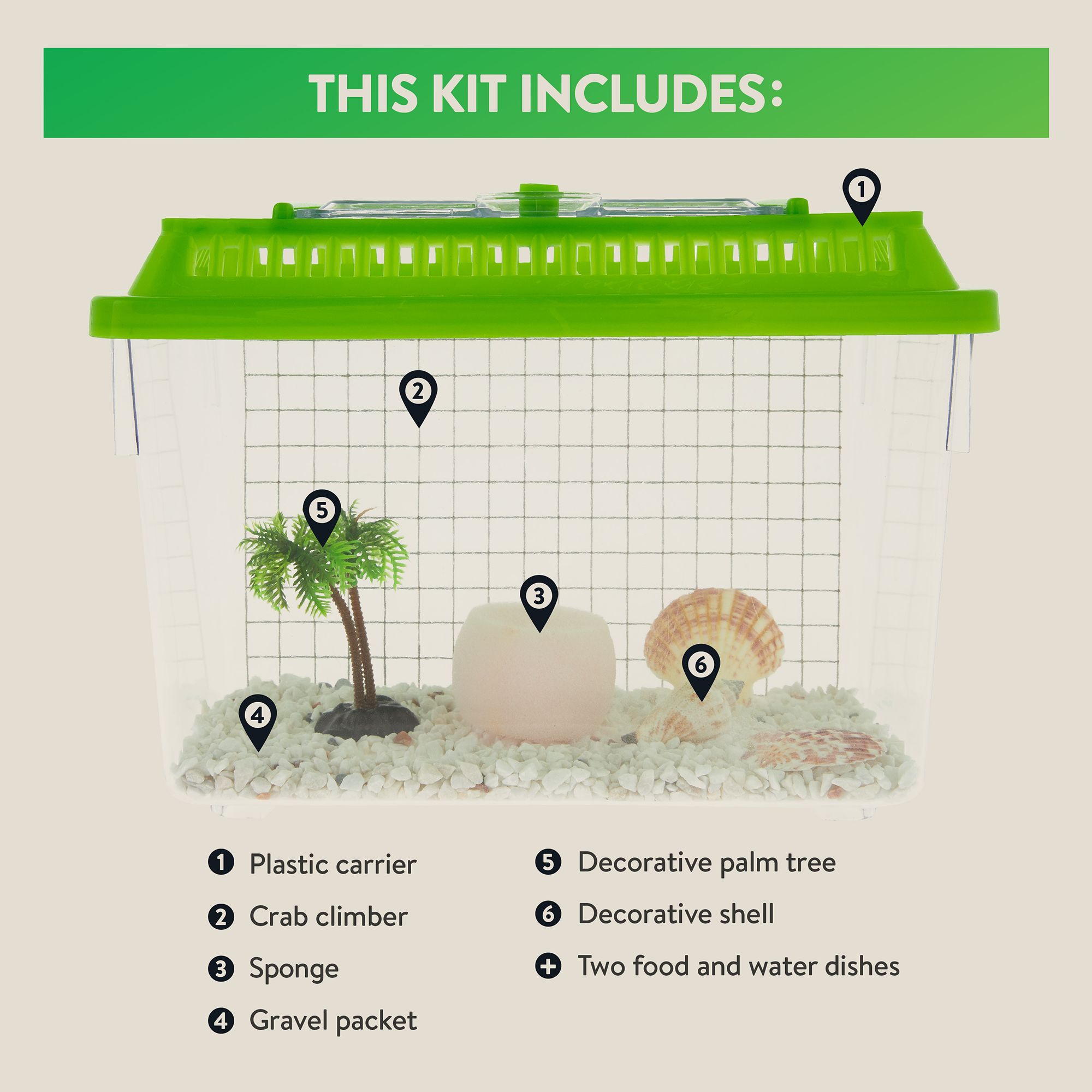 Thrive Portable Crab Terrarium Kit - Reptile Terrarium Starter Kit - thumbnail 5
