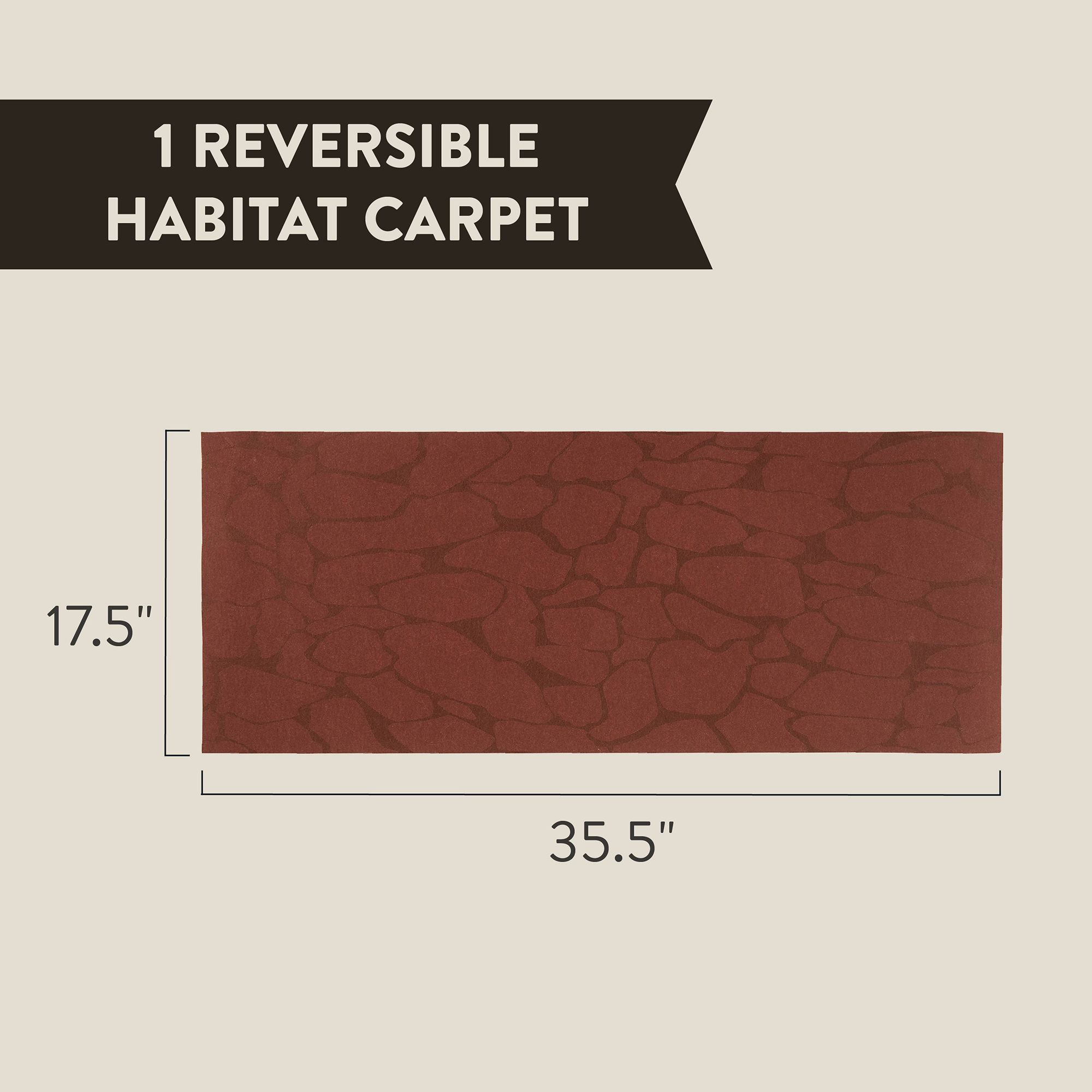 Thrive Desert Brown Reversible Habitat Carpet - Reptile Terrarium Liner - 20-40 Gal - thumbnail 2