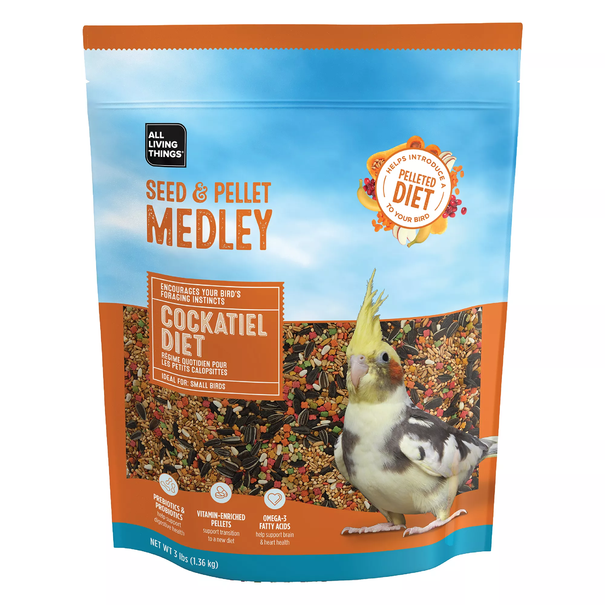 All Living Things® Seed & Pellet Medley Cockatiel Diet