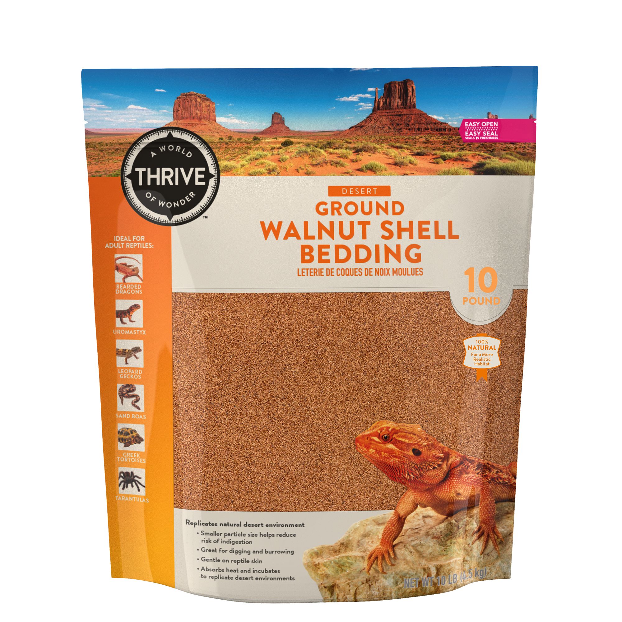 Thrive Ground Walnut Shell Reptile Bedding (10 lb)