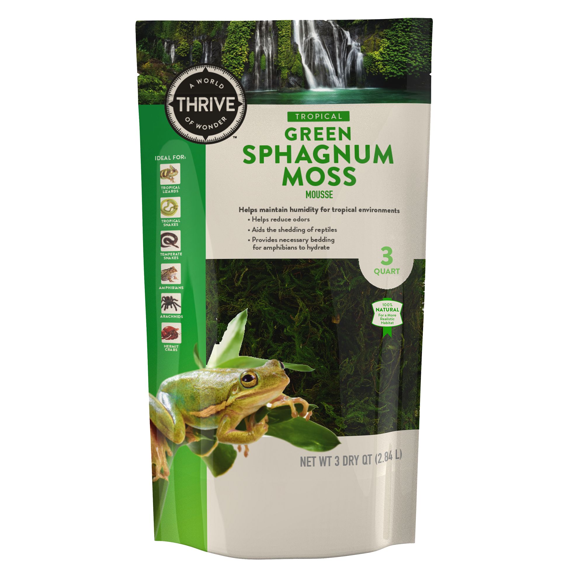 Thrive Tropical Reptile Green Sphagnum Moss (2.84 L)