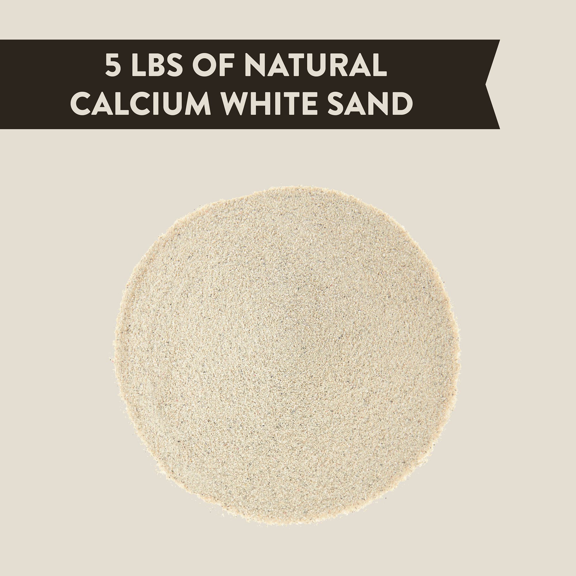 Thrive Natural Calcium White Sand - Reptile Sand Substrate - 5 lb - thumbnail 2