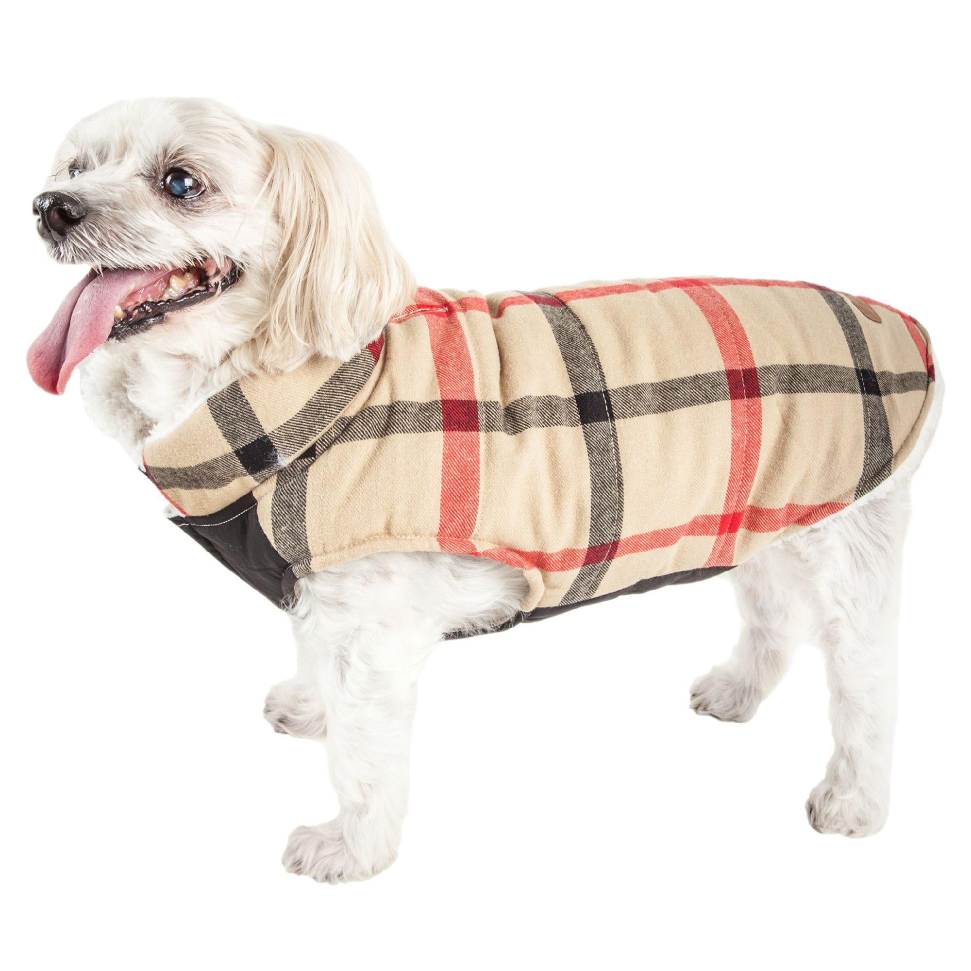 plaid dog sweaters coats