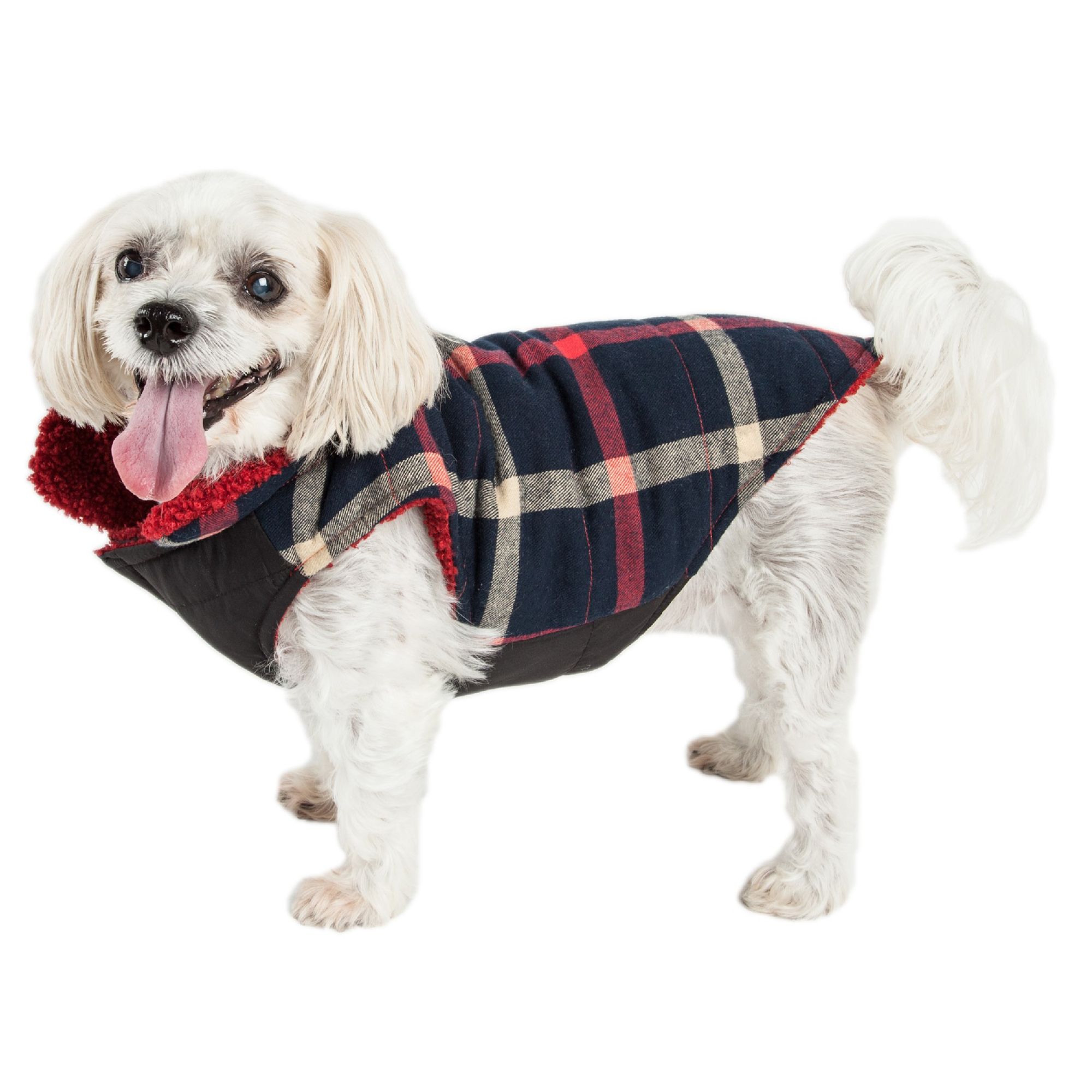 plaid dog sweaters coats