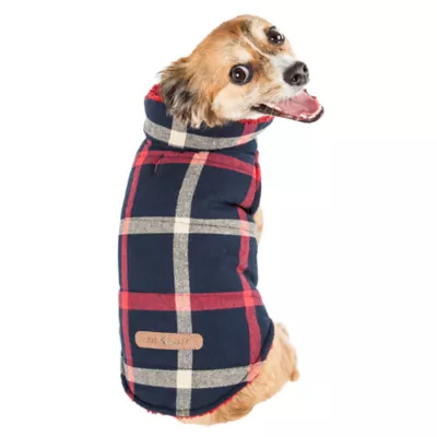 Product Pet Life® "Allegiance" Classic Plaid Pet Coat