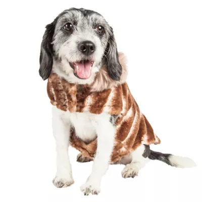 Pet Life® Luxe "Tira-Poochoo" Tiramisu Faux Fur Pet Coat - Image 2