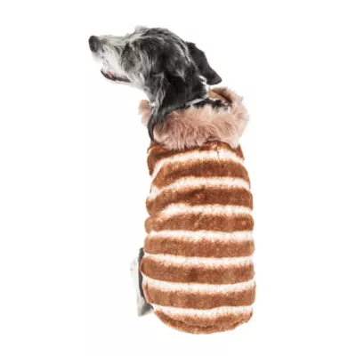 Pet Life® Luxe "Tira-Poochoo" Tiramisu Faux Fur Pet Coat - Image 3