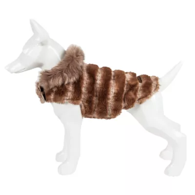 Product Pet Life® Luxe "Tira-Poochoo" Tiramisu Faux Fur Pet Coat