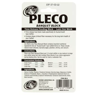 Product Zoo Med Pleco Banquet Block Fish Food