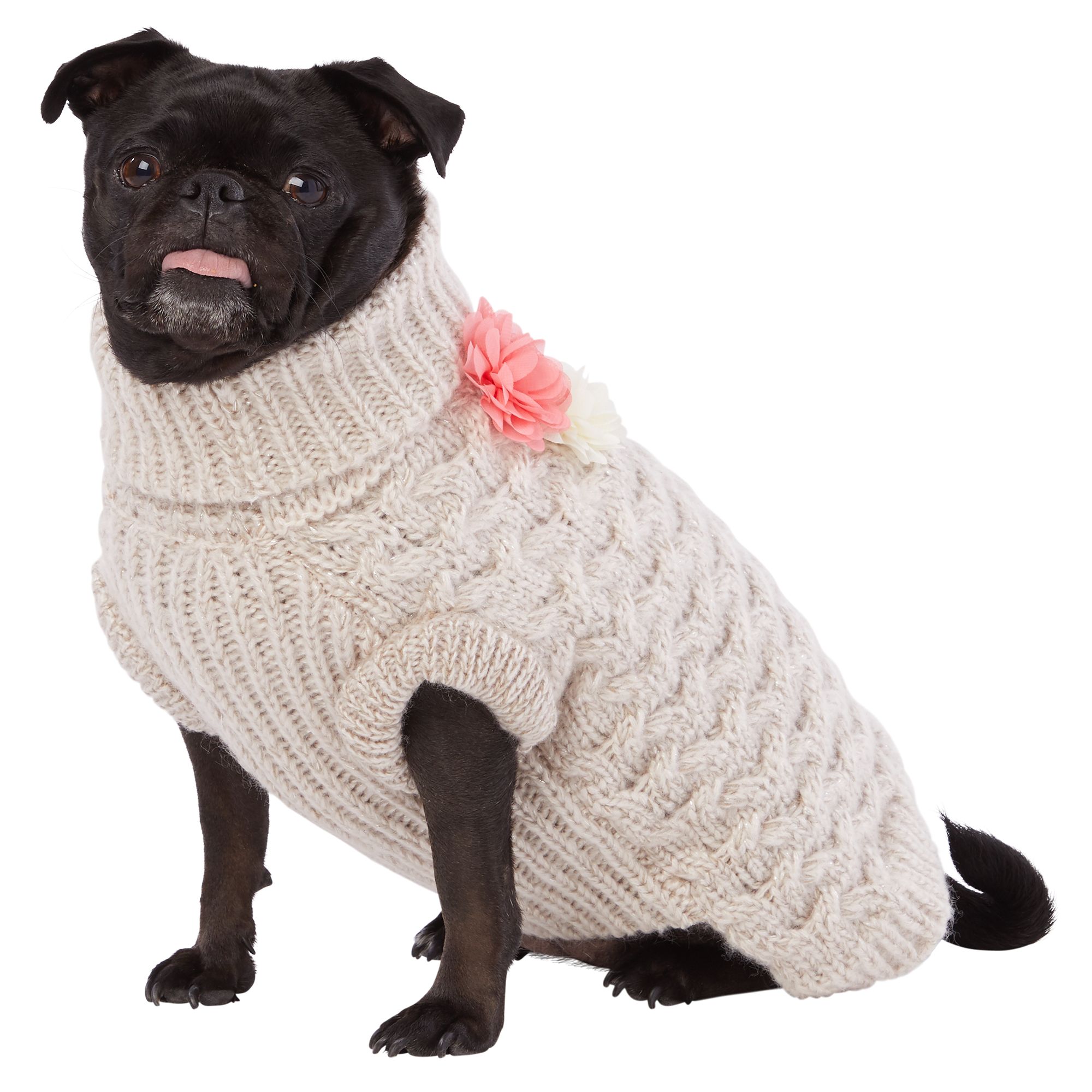 Top Paw® Flower Knit Pet Sweater | dog 