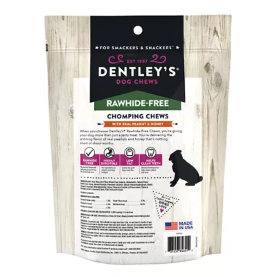 Product Dentley's® Rawhide-Free Mini Chomping Chews Dog Chew - Peanut Butter, 2 lb