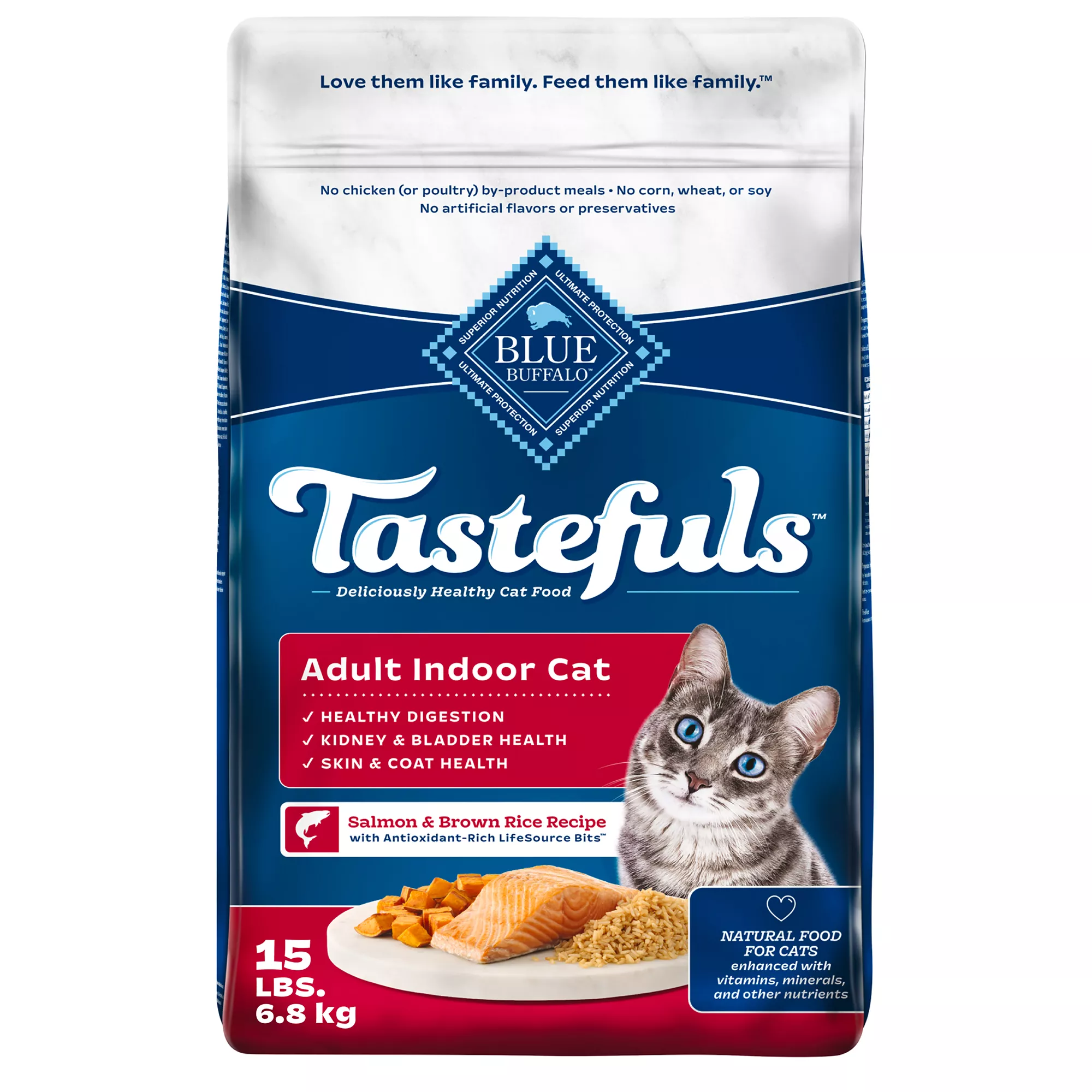 Blue Buffalo® Tastefuls&trade; Indoor Health Adult Dry Cat Food, Natural , Salmon & Brown Rice