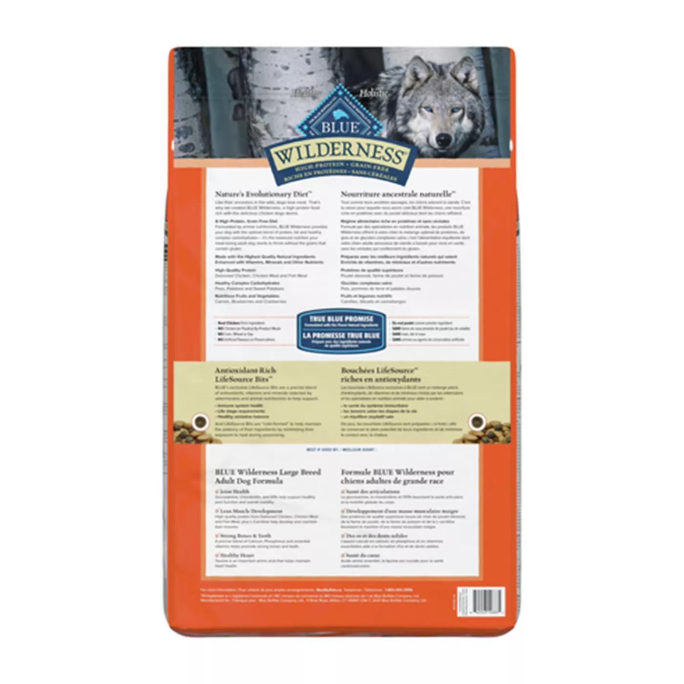 Blue Buffalo Wilderness Large Breed Adult Dry Dog Food Grain Free Chicken