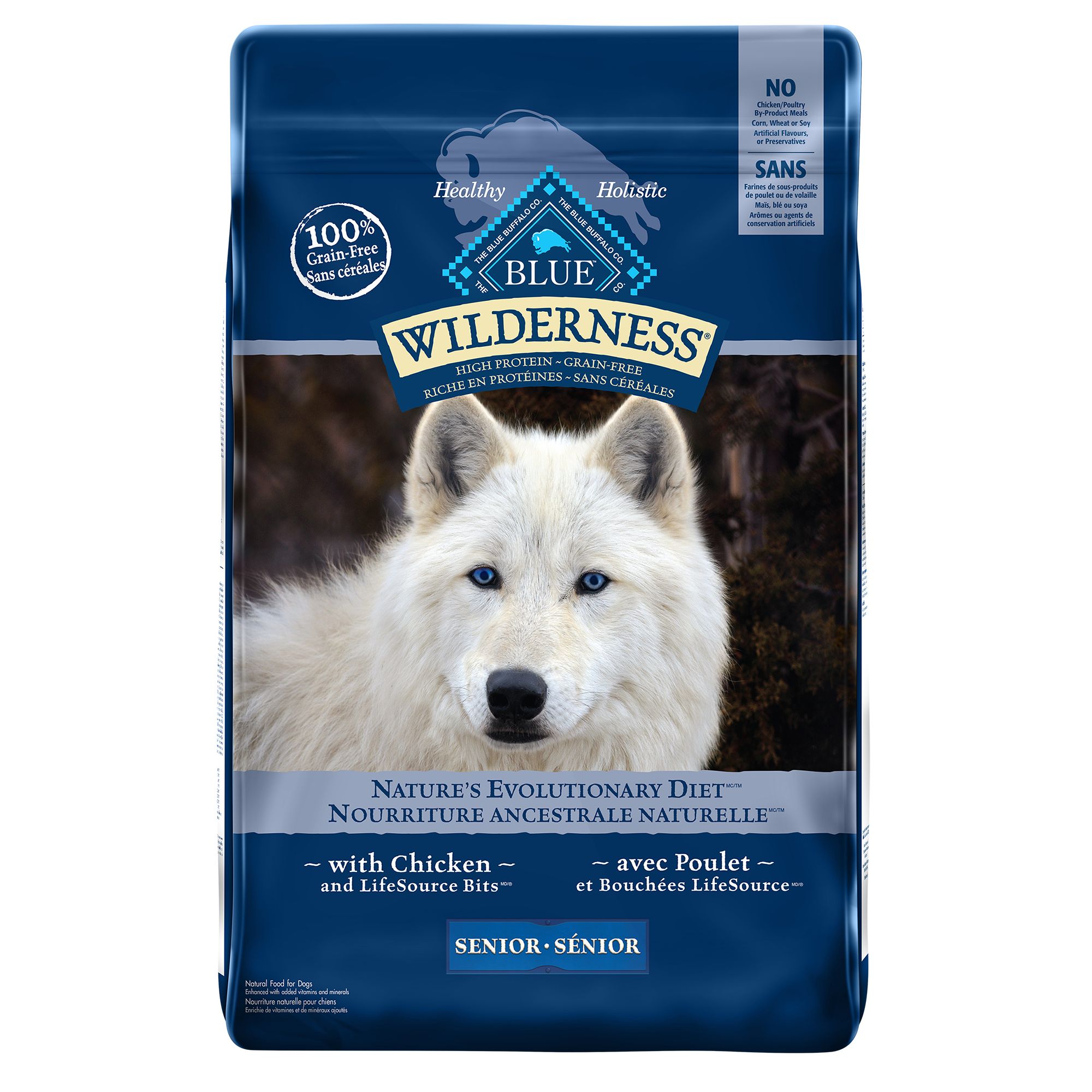Blue Buffalo Wilderness Grain Free Senior Dog Food Chicken dog Dry