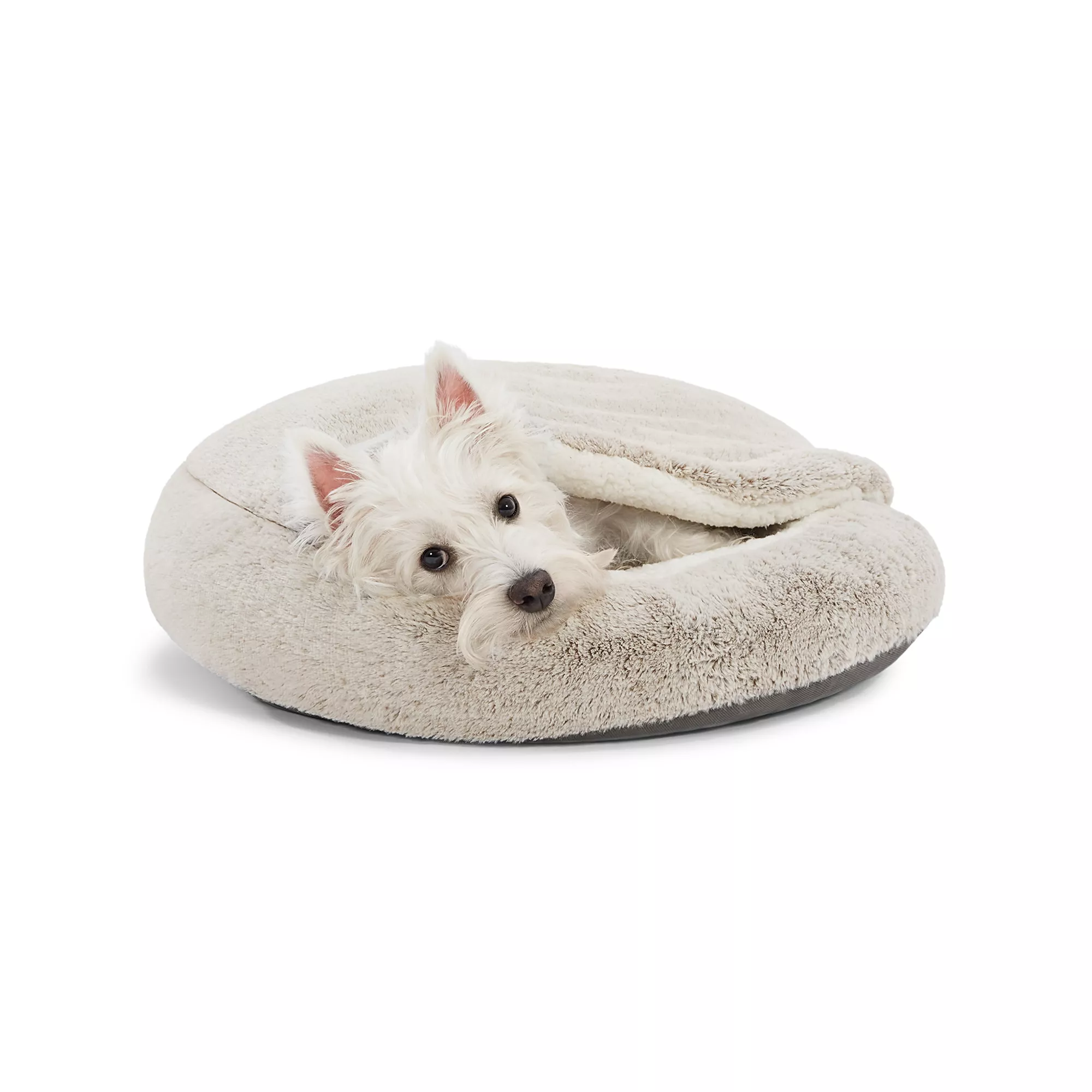 Top Paw® Faux Fur Snuggler Cave Dog Bed