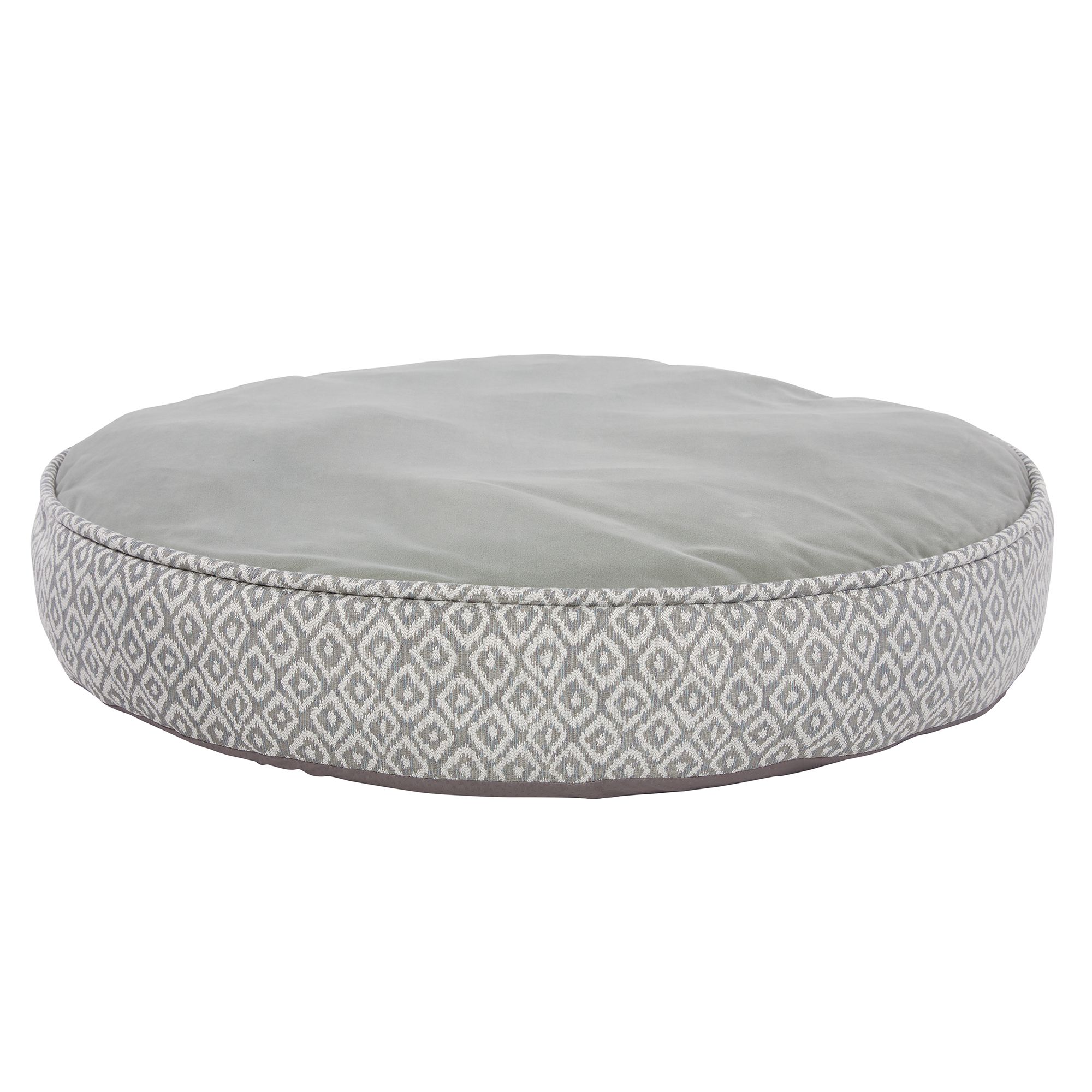 large grey dog bed