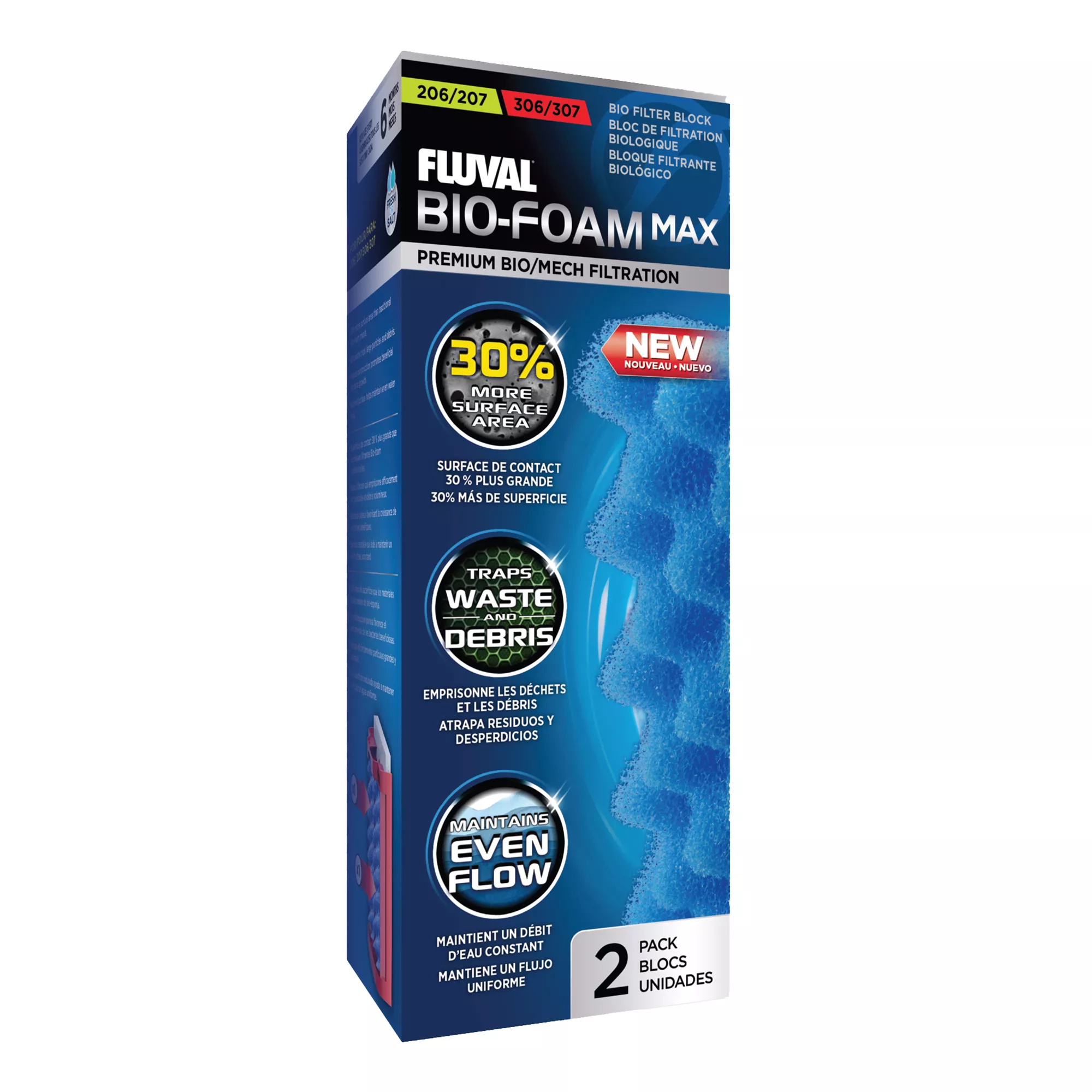 Fluval® 207/307 & 206/306 Bio-Foam Max Filter Pad - 2pk